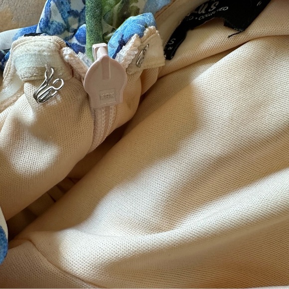 Lulus Sweet Symphony Blue Floral Print Strapless Maxi Dress Size XS - Picture 11 of 16